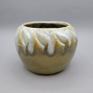 Vintage California USA Ceramic Planter Green Textured Design Mid Century